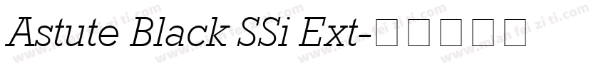 Astute Black SSi Ext字体转换
